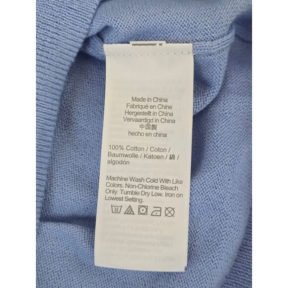 NWT Crewcuts J.Crew Pearl Button Cardigan Girls XL (12–14) Blue Cotton Classic - Picture 7 of 7